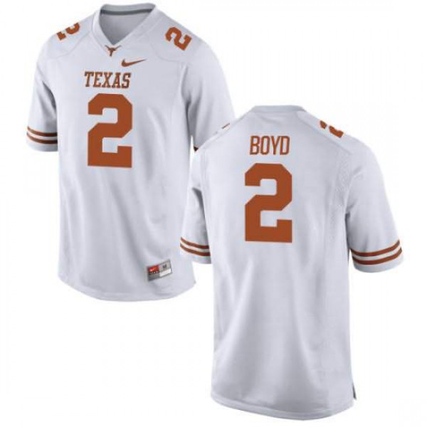 Men's University of Texas #2 Kris Boyd Game Official Jersey White
